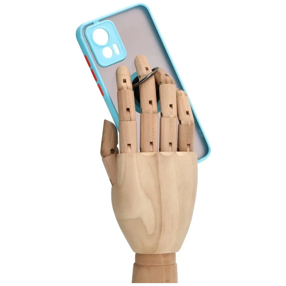 Hurtownia GSM - Pouzdro s prstovým úchytem Bizon Case Hybrid Ring pro Motorola Edge 30 Neo kouřové s jasně modrým rámečkem. - BIZ465 - {ean13} - Hurt
