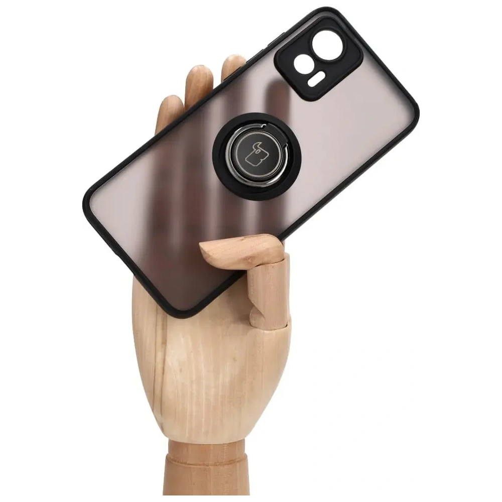 Hurtownia GSM - Etui s úchopem na prst Bizon Case Hybrid Ring pro Motorola Edge 30 Neo kouřové s černým rámem - BIZ466 - {ean13} - Hurt