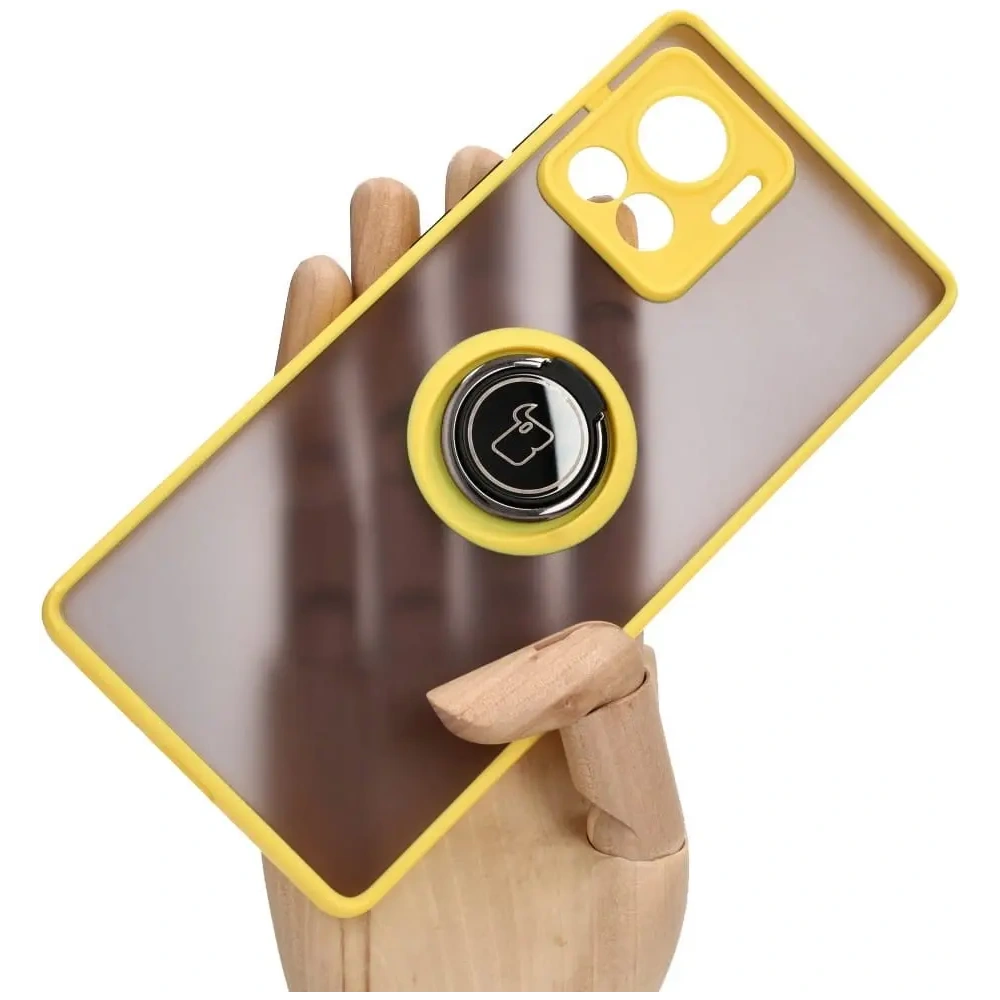 Hurtownia GSM - Bizon Case Hybrid Ring Motorola Edge 30 Ultra füstös sárga kerettel - BIZ471 - {ean13} - Hurt