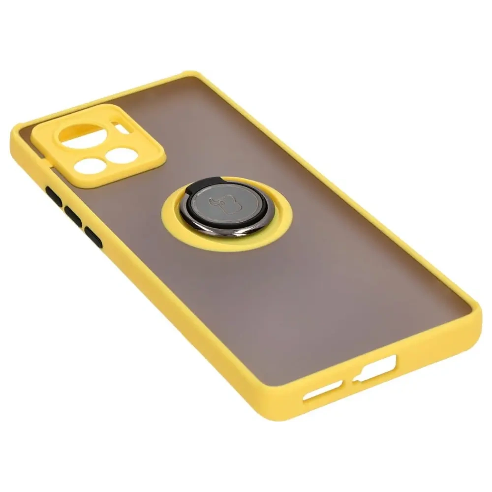 Hurtownia GSM - Bizon Case Hybrid Ring Motorola Edge 30 Ultra füstös sárga kerettel - BIZ471 - {ean13} - Hurt