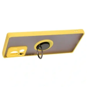 Wholesale Bizon Case Hybrid Ring Motorola Edge 30 Ultra smoky with a yellow frame - BIZ471 - {ean13} - Hurt