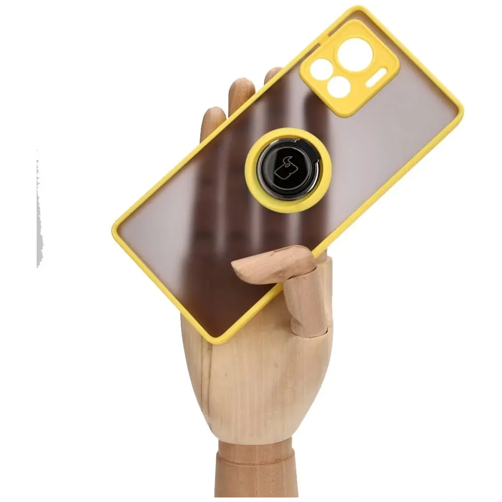 Hurtownia GSM - Bizon Case Hybrid Ring Motorola Edge 30 Ultra füstös sárga kerettel - BIZ471 - {ean13} - Hurt