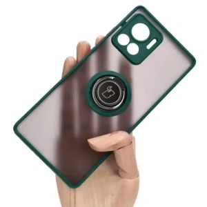 Hurtownia GSM - Bizon Case Hybrid Ring Motorola Edge 30 Ultra füstös sötétzöld kerettel - BIZ472 - {ean13} - Hurt