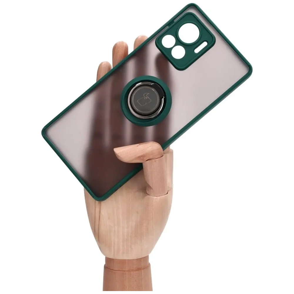 Hurtownia GSM - Bizon Case Hybrid Ring Motorola Edge 30 Ultra füstös sötétzöld kerettel - BIZ472 - {ean13} - Hurt