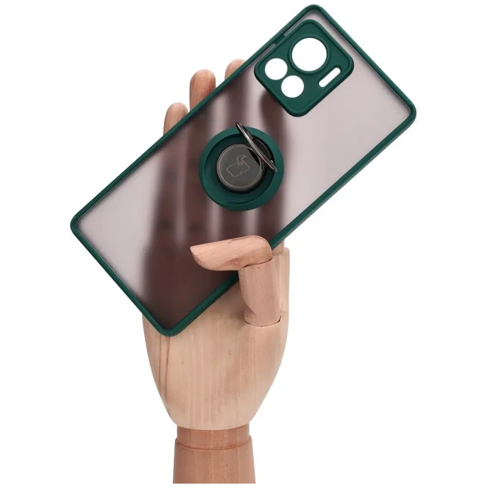 Hurtownia GSM - Bizon Case Hybrid Ring Motorola Edge 30 Ultra füstös sötétzöld kerettel - BIZ472 - {ean13} - Hurt
