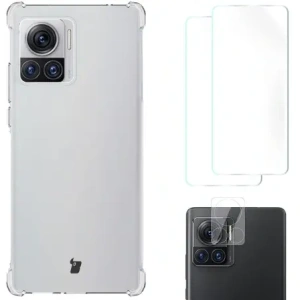 Hurtownia GSM - Bizon Case Clear Pack tok + 2x kijelzőfólia + lencse védő Motorola Moto Edge 30 Ultra átlátszó - BIZ473 - {ean13} - Hurt