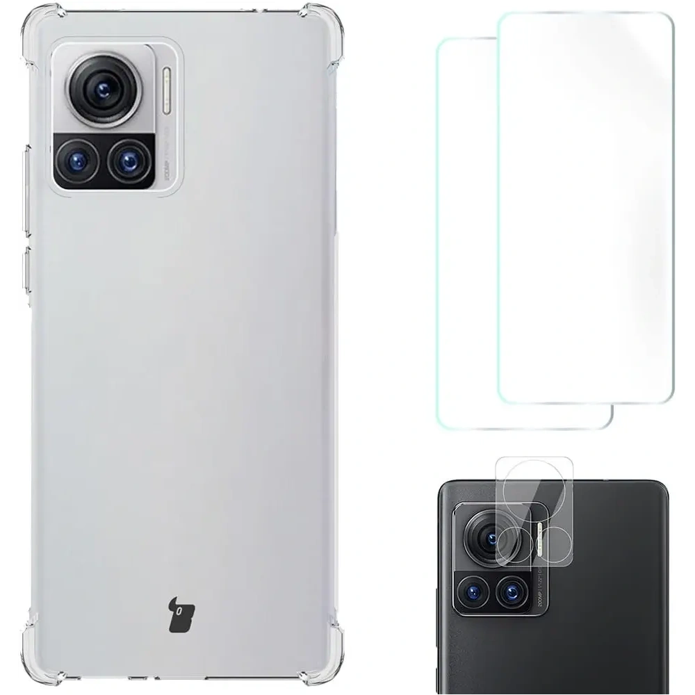 Hurtownia GSM - Bizon Case Clear Pack Hülle + 2x Bildschirmfolie + Objektivschutz für Motorola Moto Edge 30 Ultra klar - BIZ473 - {ean13} - Hurt