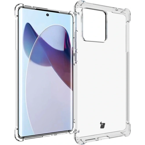 Etui + 2x folia + obiektyw Bizon Case Clear Pack do Motorola Moto Edge 30 Ultra przezroczyste