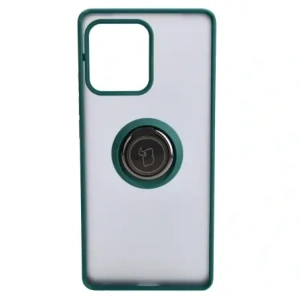 Bizon Case Hybrid Ring Motorola Edge 40 Pro smoky with a dark green frame