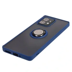 Hurtownia GSM - Caz Bizon Hybrid Ring Motorola Edge 40 Pro fumuriu cu un cadru albastru închis. - BIZ478 - {ean13} - Hurt