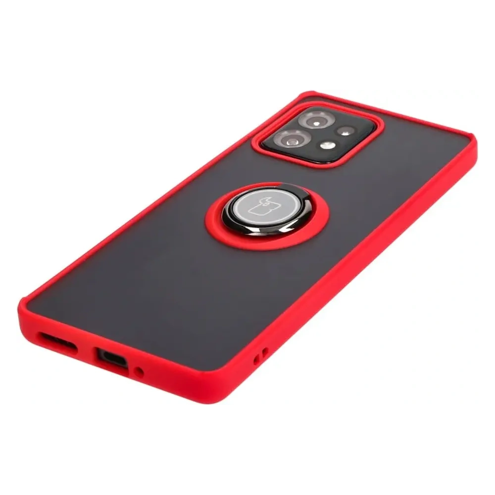 Wholesale Bizon Case Hybrid Ring Motorola Edge 40 Pro smoky with a red frame - BIZ480 - {ean13} - Hurt
