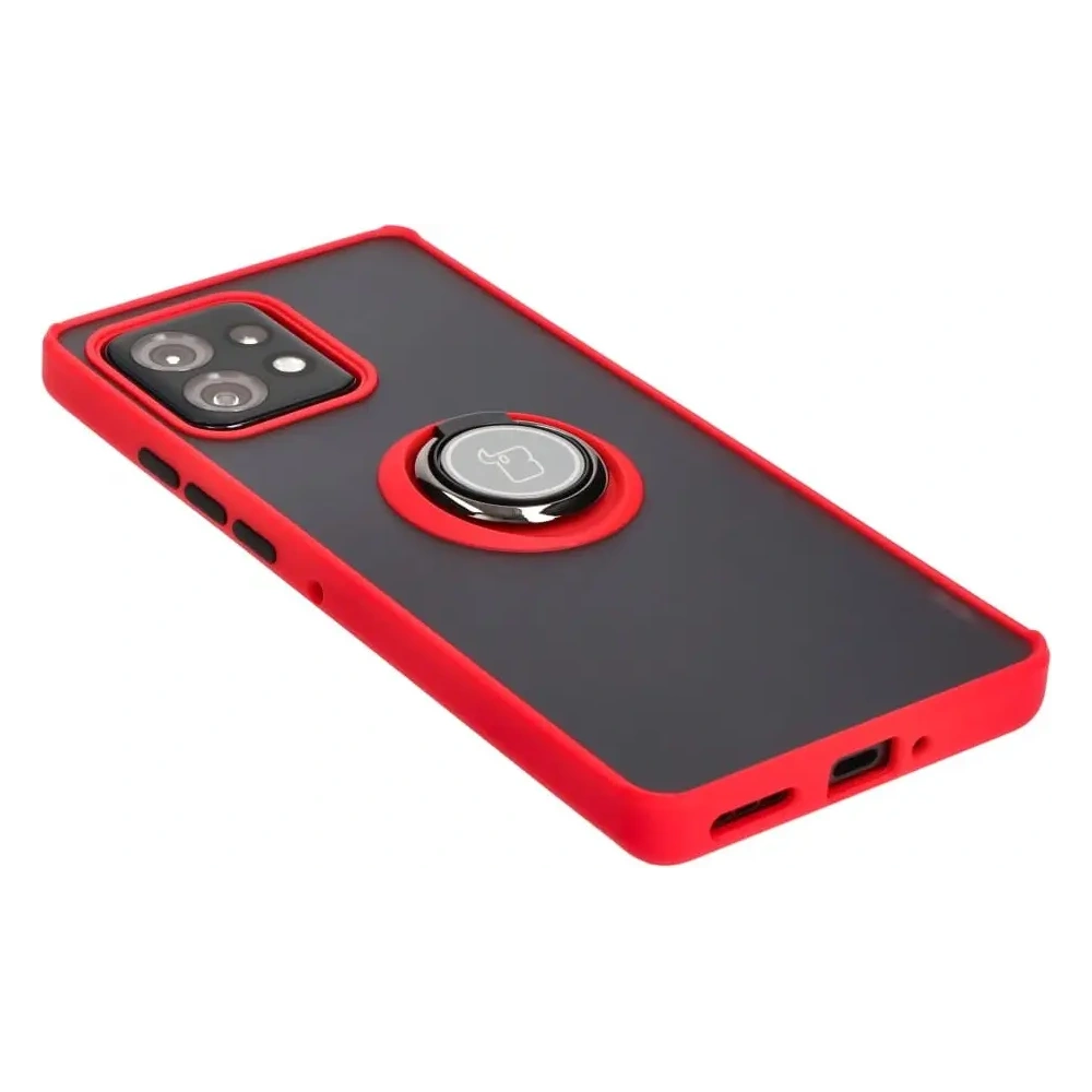Wholesale Bizon Case Hybrid Ring Motorola Edge 40 Pro smoky with a red frame - BIZ480 - {ean13} - Hurt
