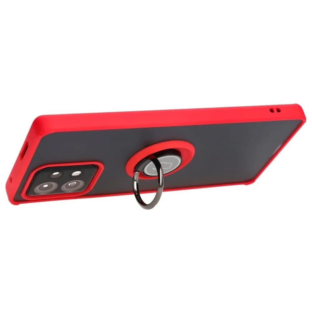Wholesale Bizon Case Hybrid Ring Motorola Edge 40 Pro smoky with a red frame - BIZ480 - {ean13} - Hurt