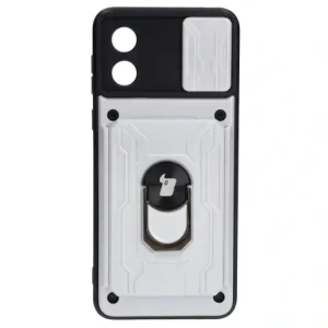 Hurtownia GSM - Bizon Case Camshield Card Slot Ring Motorola Moto E13 5G alb - BIZ481 - {ean13} - Hurt