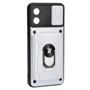 Hurtownia GSM - Bizon Case Camshield Card Slot Ring Motorola Moto E13 5G alb - BIZ481 - {ean13} - Hurt