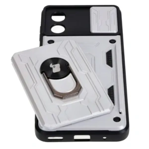 Hurtownia GSM - Bizon Case Camshield Card Slot Ring Motorola Moto E13 5G alb - BIZ481 - {ean13} - Hurt
