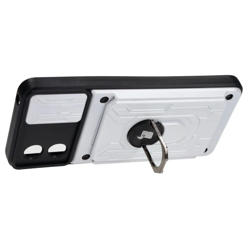 Hurtownia GSM - Bizon Case Camshield Kártyahely Gyűrű Motorola Moto E13 5G fehér - BIZ481 - {ean13} - Hurt