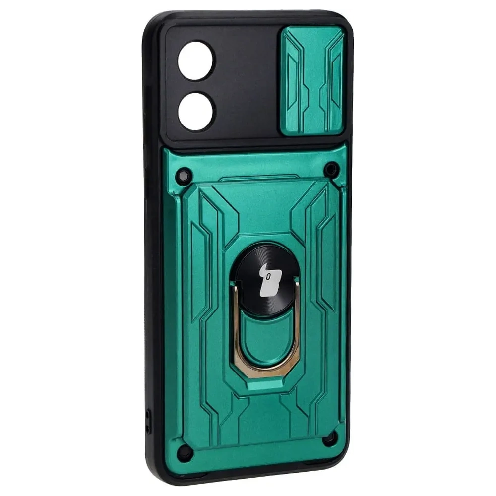 Hurtownia GSM - Bizon Case Camshield Kartensteckplatz Ring Motorola Moto E13 5G grün - BIZ483 - {ean13} - Hurt