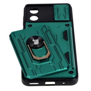 Hurtownia GSM - Bizon Case Camshield Card Slot Ring Motorola Moto E13 5G verde - BIZ483 - {ean13} - Hurt