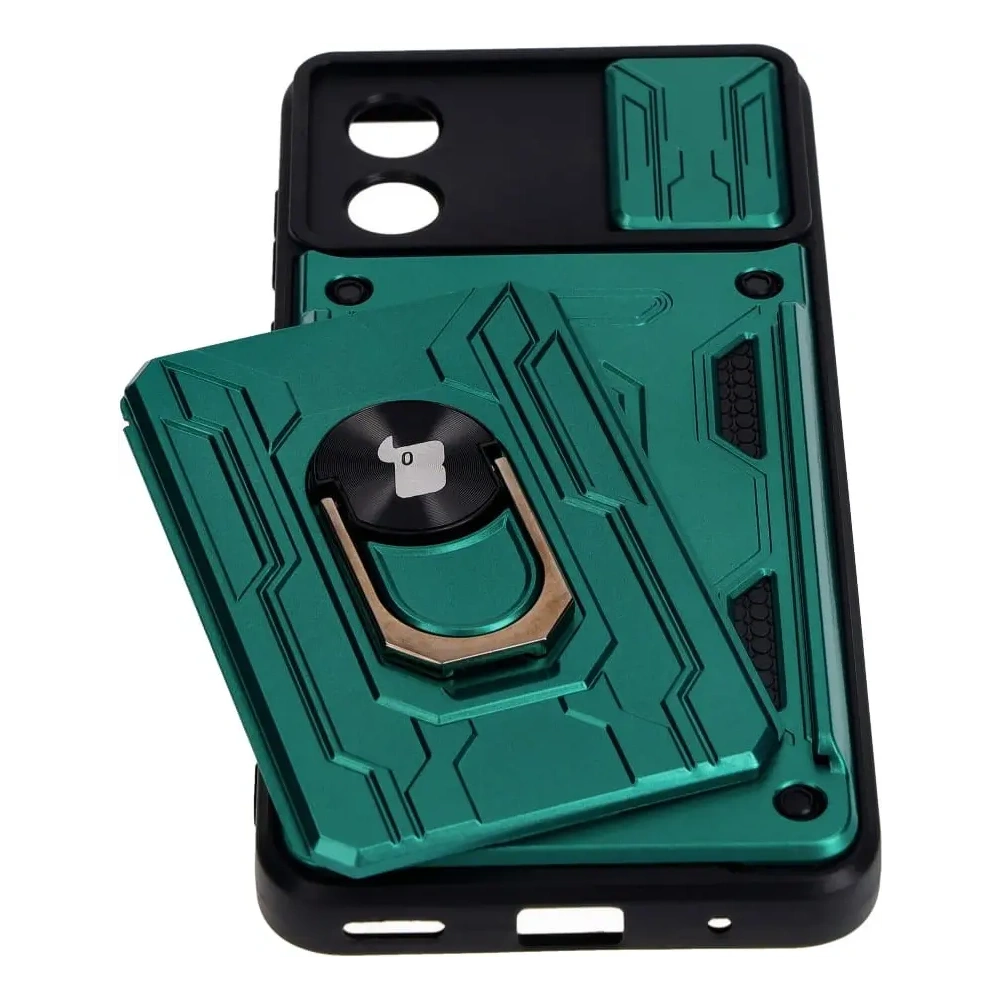 Hurtownia GSM - Bizon Case Camshield Kartensteckplatz Ring Motorola Moto E13 5G grün - BIZ483 - {ean13} - Hurt