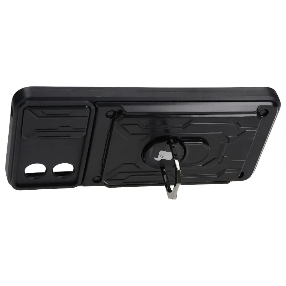 Hurtownia GSM - Bizon Case Camshield Card Slot Ring Motorola Moto E13 5G negru - BIZ484 - {ean13} - Hurt