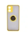 Hurtownia GSM - Caz hibrid Bizon Ring Motorola Moto E13 fumuriu cu un cadru galben - BIZ485 - {ean13} - Hurt