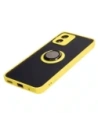 Hurtownia GSM - Caz hibrid Bizon Ring Motorola Moto E13 fumuriu cu un cadru galben - BIZ485 - {ean13} - Hurt