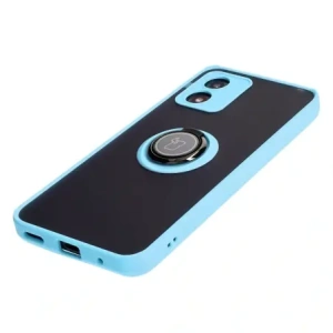 Hurtownia GSM - Bizon Case Hybrid Ring Motorola Moto E13 fumuriu cu un cadru bleu deschis - BIZ486 - {ean13} - Hurt
