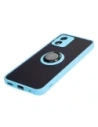 Hurtownia GSM - Bizon Case Hybrid Ring Motorola Moto E13 fumuriu cu un cadru bleu deschis - BIZ486 - {ean13} - Hurt