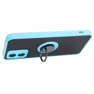 Hurtownia GSM - Bizon Case Hybrid Ring Motorola Moto E13 fumuriu cu un cadru bleu deschis - BIZ486 - {ean13} - Hurt