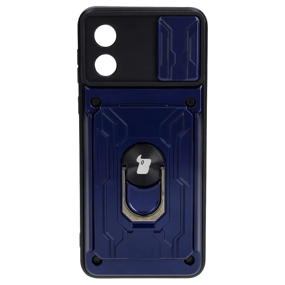Hurtownia GSM - Caz Bizon Camshield cu slot pentru card Ring Motorola Moto E13 5G albastru închis - BIZ487 - {ean13} - Hurt