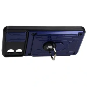 Hurtownia GSM - Caz Bizon Camshield cu slot pentru card Ring Motorola Moto E13 5G albastru închis - BIZ487 - {ean13} - Hurt