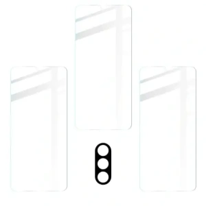 Hurtownia GSM - Bizon Glass Sticlă călită transparentă - 3 buc. + sticlă lentilă Moto E20 - BIZ489 - {ean13} - Hurt