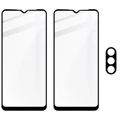 Szkło hartowane Bizon Glass Edge - [2 PACK] + ochrona na obiektyw Moto E20