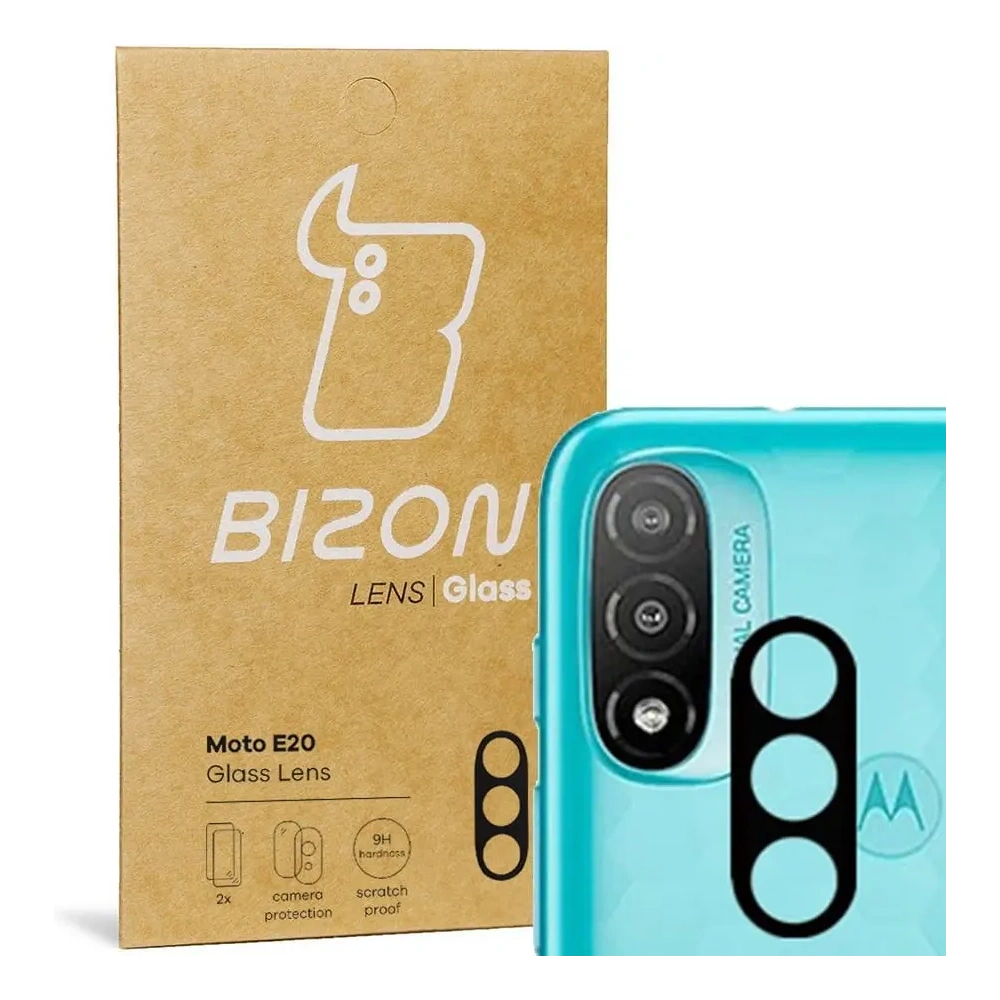 Hurtownia GSM - Bizon Glass Lens Moto E20 [2 PACK] - BIZ492 - {ean13} - Hurt