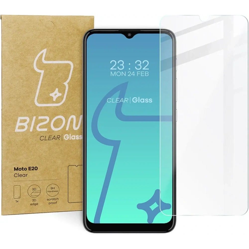 Hurtownia GSM - Bizon Glass Clear Motorola Moto E20 - BIZ493 - {ean13} - Hurt