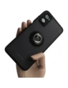 Hurtownia GSM - Bizon Case Hybrid Ring Motorola Moto E22 / E22i smoky cu un cadru negru - BIZ494 - {ean13} - Hurt