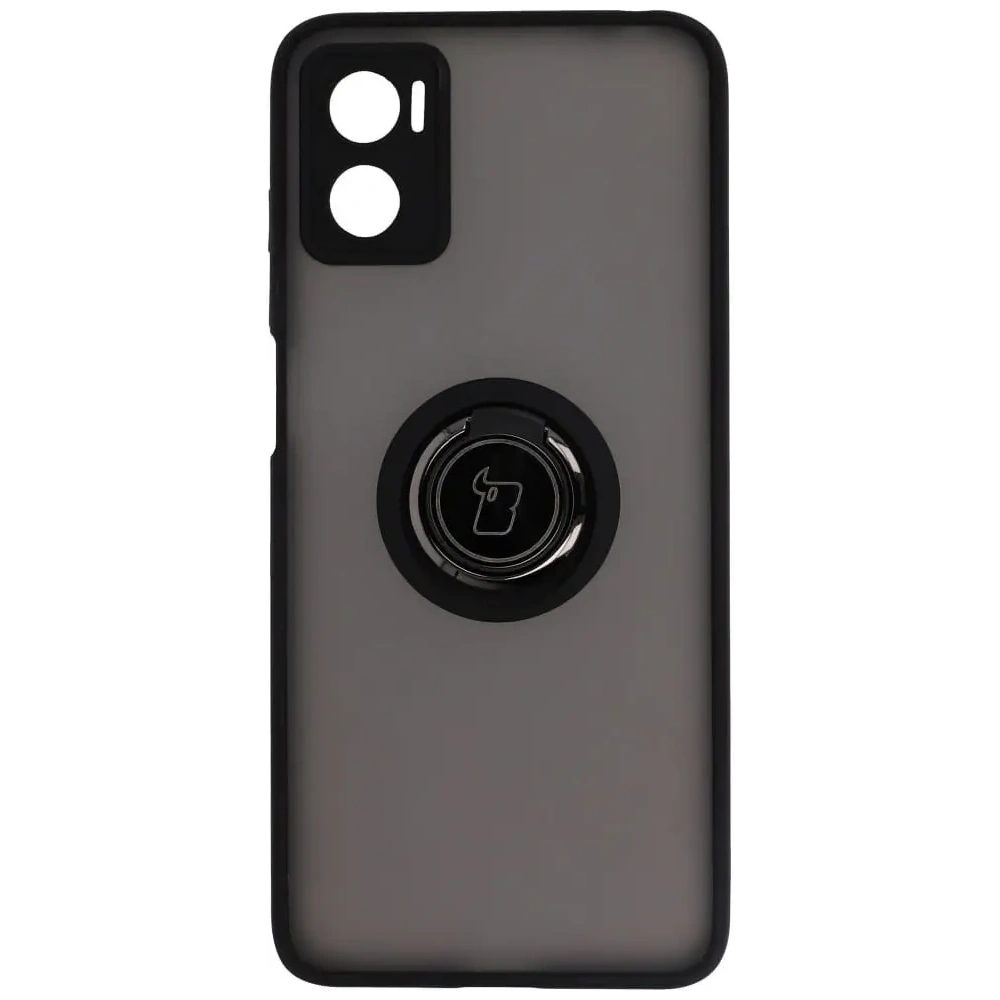Hurtownia GSM - Bizon Case Hybrid Ring Motorola Moto E22 / E22i smoky cu un cadru negru - BIZ494 - {ean13} - Hurt