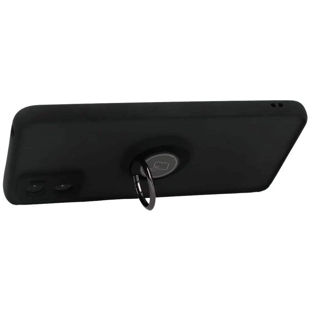 Hurtownia GSM - Bizon Case Hybrid Ring Motorola Moto E22 / E22i smoky cu un cadru negru - BIZ494 - {ean13} - Hurt