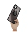 Hurtownia GSM - Bizon Case Hybrid Ring Motorola Moto E22 / E22i smoky cu un cadru negru - BIZ494 - {ean13} - Hurt