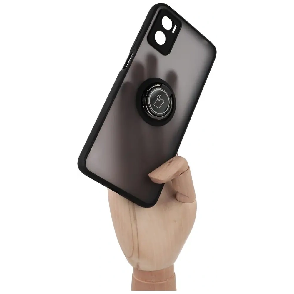 Hurtownia GSM - Bizon Case Hybrid Ring Motorola Moto E22 / E22i smoky cu un cadru negru - BIZ494 - {ean13} - Hurt