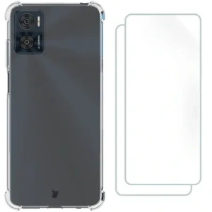 Wholesale Bizon Case Clear Pack case + 2x screen film Motorola Moto E22 / E22i clear - BIZ496 - {ean13} - Hurt