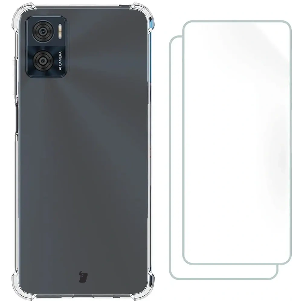 Hurtownia GSM - Etui + 2x folie Bizon Case Clear Pack pro Motorola Moto E22 / E22i průhledné - BIZ496 - {ean13} - Hurt