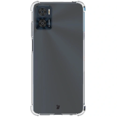 Etui + 2x folia Bizon Case Clear Pack do Motorola Moto E22 / E22i przezroczyste
