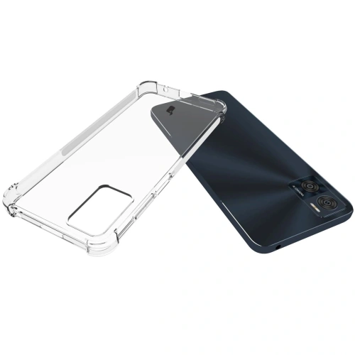 Etui + 2x folia Bizon Case Clear Pack do Motorola Moto E22 / E22i przezroczyste