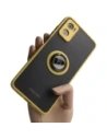 Bizon Case Hybrid Ring Motorola Moto E22 / E22i füstös sárga kerettel