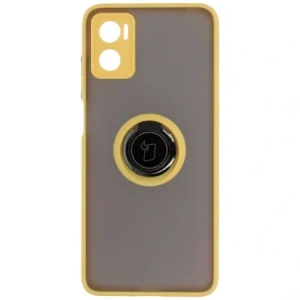Hurtownia GSM - Bizon Case Hybrid Ring Motorola Moto E22 / E22i fumuriu cu un cadru galben - BIZ497 - {ean13} - Hurt