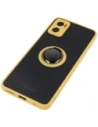 Hurtownia GSM - Etui s úchytem na prst Bizon Case Hybrid Ring pro Motorola Moto E22 / E22i kouřové se žlutým rámečkem - BIZ497 - {ean13} - Hurt