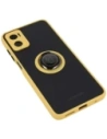 Hurtownia GSM - Etui s úchytem na prst Bizon Case Hybrid Ring pro Motorola Moto E22 / E22i kouřové se žlutým rámečkem - BIZ497 - {ean13} - Hurt
