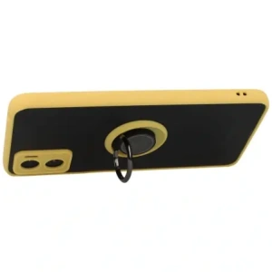Hurtownia GSM - Bizon Case Hybrid Ring Motorola Moto E22 / E22i fumuriu cu un cadru galben - BIZ497 - {ean13} - Hurt